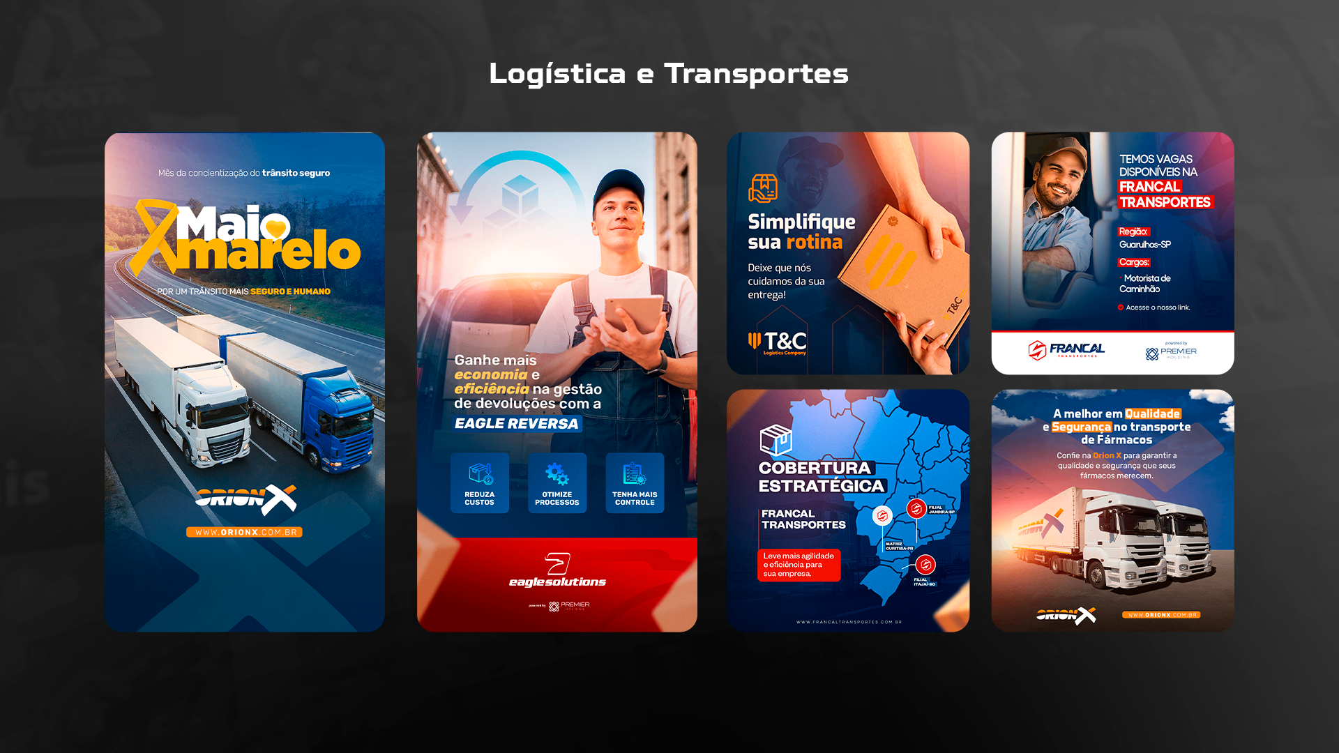 Campanha publicitária B2B para empresa de logística e transportes